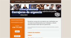 Desktop Screenshot of cursocerrajeria.com